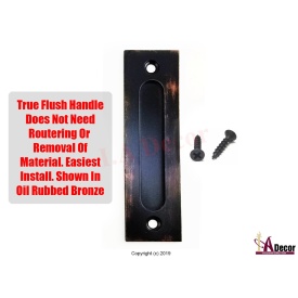 Flush Handle - Finger Pull Handle - Flush Handle Hand Rubbed Bronze flushpockethrb