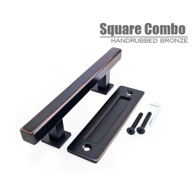 Two Square Combo Handle For Barn Door Hardware squarecombo