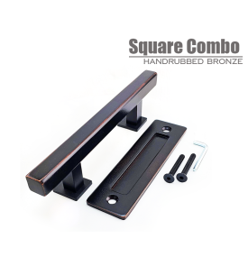 Two Square Combo Handle For Barn Door Hardware squarecombo
